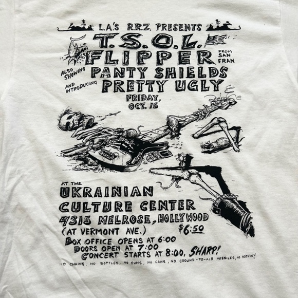TSOL Vintage Punk Rock Flyer T-Shirt - Picture 2 of 2